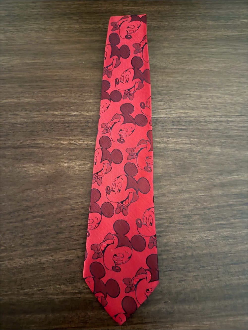 MICKEY MOUSE Balanchine "The Tie Works" Disney Tie Red Maroon